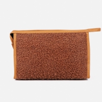 Косметичка на молнии, цвет бежево-коричневый Косметичка на молнии, цвет бежево-коричневый