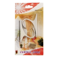Крючок для штор KS101 CAPPIO, однорожковый, цвет хром,2 шт