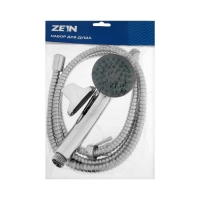 Набор для душа ZEIN Z0401, шланг 150 см, держатель, гайки металл, лейка 1 режим Набор для душа ZEIN Z0401, шланг 150 см, держатель, гайки металл, лейка 1 режим