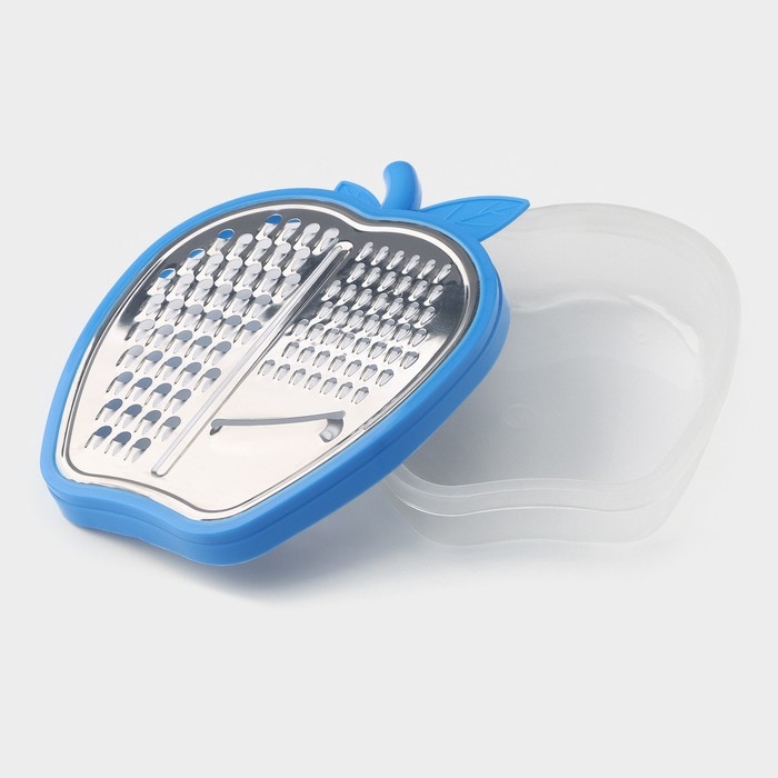 Тёрка с контейнером Доляна &laquo;Яблоко&raquo;, 20&times;15&times;4 см, цвет МИКС