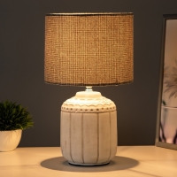 Настольная лампа "Асни" Е14 40Вт бело-коричневый 19х19х32 см RISALUX