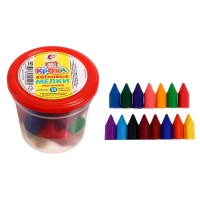 Мелки восковые 15 цветов "Кроха" в стакане Мелки восковые 15 цветов "Кроха" в стакане