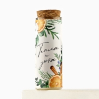 Свеча новогодняя «Тепла и уюта», на Новый год, аромат мандарин, 9 х 3,5 см Свеча новогодняя «Тепла и уюта», на Новый год, аромат мандарин, 9 х 3,5 см