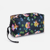 Косметичка на молнии, цвет чёрный/разноцветный