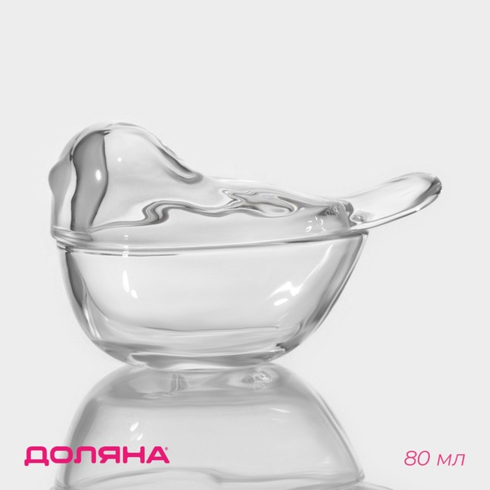 Ёмкость стеклянная для варенья и мёда Доляна «Синичка», 80 мл Ёмкость стеклянная для варенья и мёда Доляна «Синичка», 80 мл