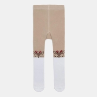 Новый год.Колготки Крошка Я "Олень", бежевый, рост 62-68 см