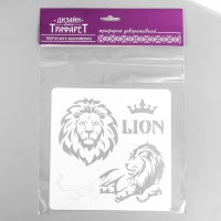 Трафарет для татуировки "Лев" 15х15 см Трафарет для татуировки "Лев" 15х15 см