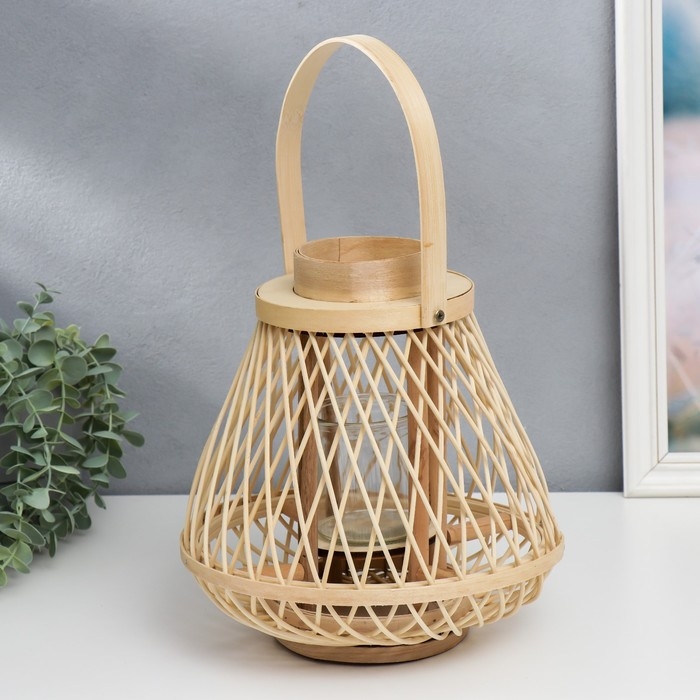 Подсвечник дерево на 1 свечу Подсвечник дерево на 1 свечу "Плетение" 25х25х25 см