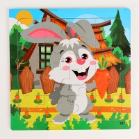 Деревянный пазл «Заяц», 15 х 15 х 0,6 см Деревянный пазл «Заяц», 15 х 15 х 0,6 см