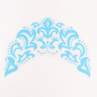 Термотрансфер &laquo;Морозный узор&raquo;, набор 6 шт., цвет синий с серебром