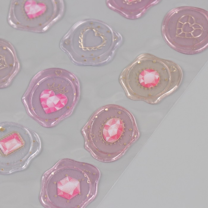 Наклейки для творчества пластик "Розовые богатства" 9,3х20,4 см