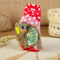 Оберег &laquo;Домовой с долларами&raquo;, будьте здоровы, 10 см, микс