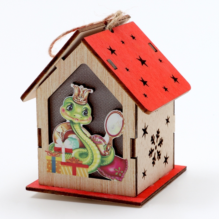 Декор с подсветкой «Дом с подарками», 6,5 × 6,5 × 8,5 см Декор с подсветкой «Дом с подарками», 6,5 × 6,5 × 8,5 см