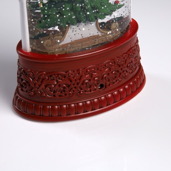 Светодиодная фигура &laquo;Свеча с ёлкой&raquo; 12.3 &times; 24 &times; 8 см, пластик, батарейки ААх3 (не в комплекте), USB, свечение тёплое белое