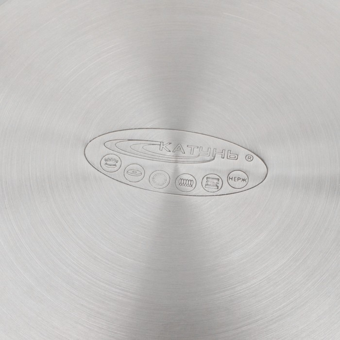 Кастрюля &laquo;Лира&raquo;, 5,2 л, d=24 см, капсульное дно, стеклянная крышка, индукция