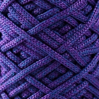 Шнур для вязания 35% хлопок,65% полипропилен 3 мм 85м/160&plusmn;10 гр (Сапфир/фиолетовый)