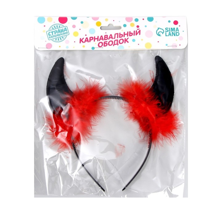 Карнавальный ободок «Рожки» Карнавальный ободок «Рожки»