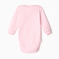 Боди детское, цвет розовый/горошек, рост 62 см