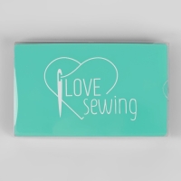 Игольница магнитная, 11 &times; 6,5 см, надпись МИКС, цвет бирюзовый