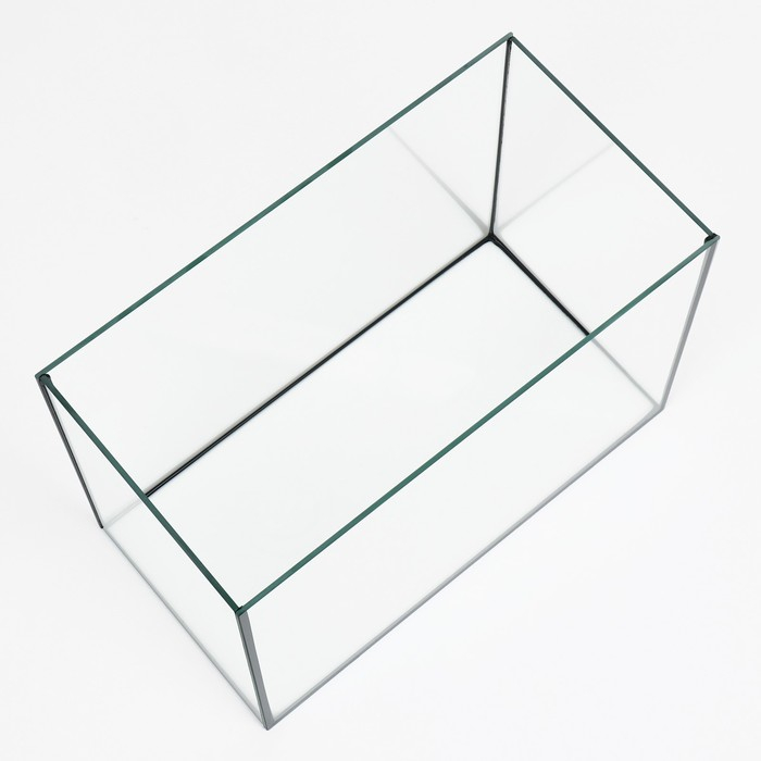 Аквариум Прямоугольный "Атолл" с крышкой, 24 литра, 40 х 21 х 29/34 см, чёрный