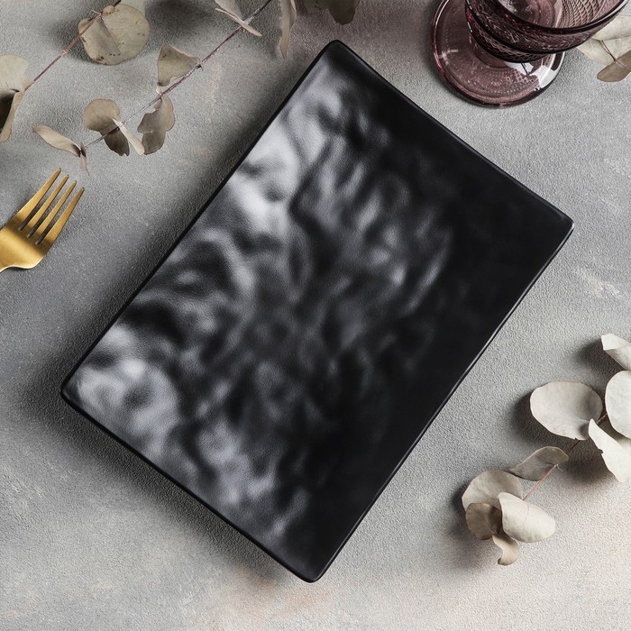 Блюдо &laquo;Чёрный Восток&raquo;, 25&times;17,2&times;2,6 см, цвет чёрный