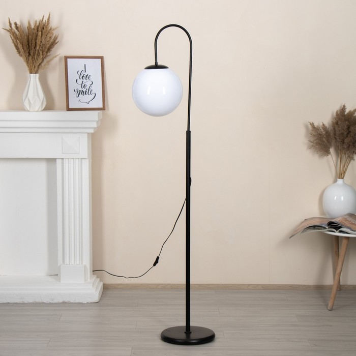 Торшер "Асфира" Е27 15Вт чёрно-белый h.171 см