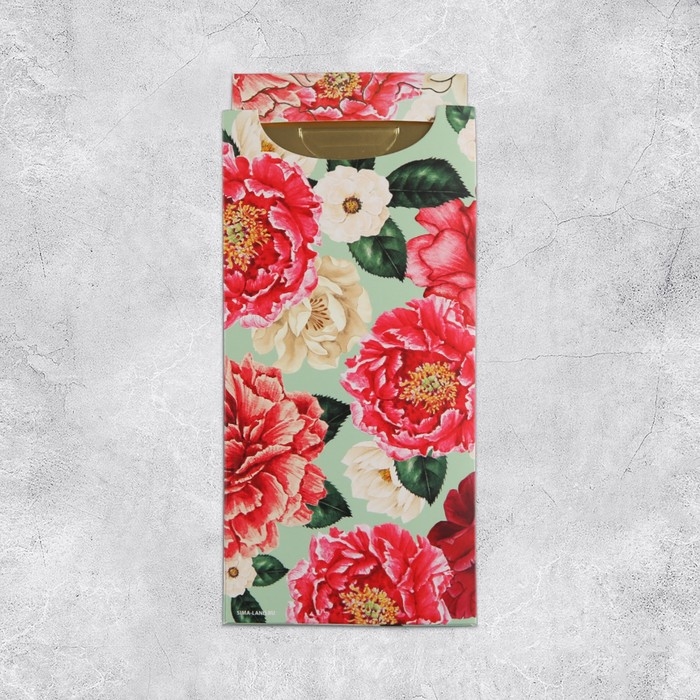 Конверт для денег &laquo;Самой прекрасной&raquo;, цветы, конгрев, тиснение 9.5 х 19.5 см