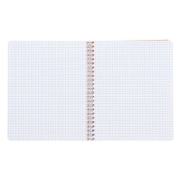 Тетрадь на гребне A5 96 листов в клетку Calligrata Оранжевая, пластиковая обложка, блок офсет