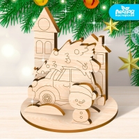 Заготовки для творчества. Роспись по дереву &laquo;Новый год! Машинка&raquo;