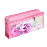 Пенал школьный "Аниме" на молнии, 2 отделения, МИКС