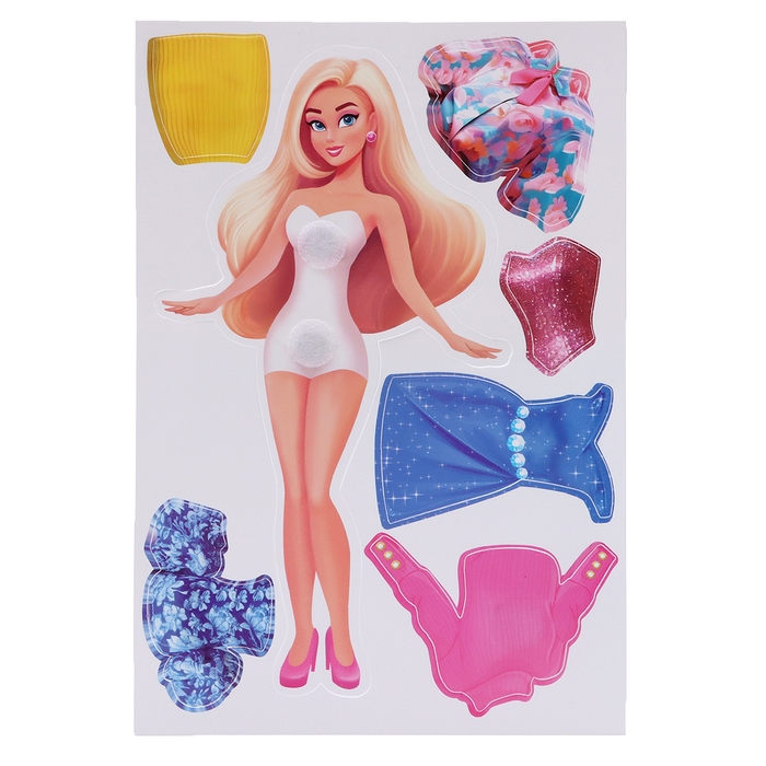 Игра на липучках развивающая. Весёлые липучки &laquo;Наряди куклу&raquo;