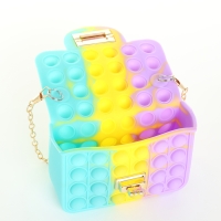 Сумка детская для девочки на замке &laquo;Выбражулька&raquo;, pop it, цвет сиреневый/жёлтый/бирюзовый