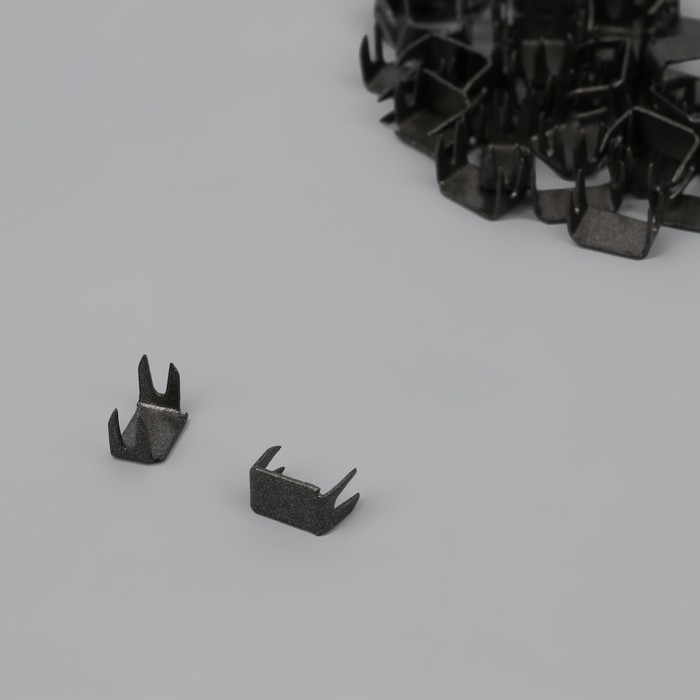 Нижний ограничитель для молнии, металлический, №5, 500 &plusmn; 20 шт, цвет чёрный никель