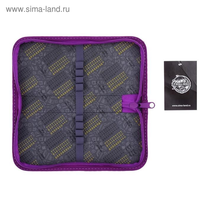 Пенал 1 секция, 90 х 195 х 25 мм, Calligrata "Бабочки неоновые", ламинированный картон