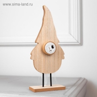 Светодиодная фигура &laquo;Дед Мороз&raquo; 9 &times; 25 &times; 6 см, дерево, батарейки CR2032 (в комплекте), свечение тёплое белое