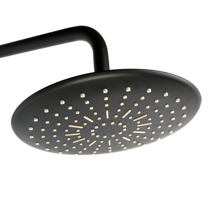 Душевая система ZEIN ZS-1BL, смеситель, тропическая и ручная лейка 3 режима, латунь, черная