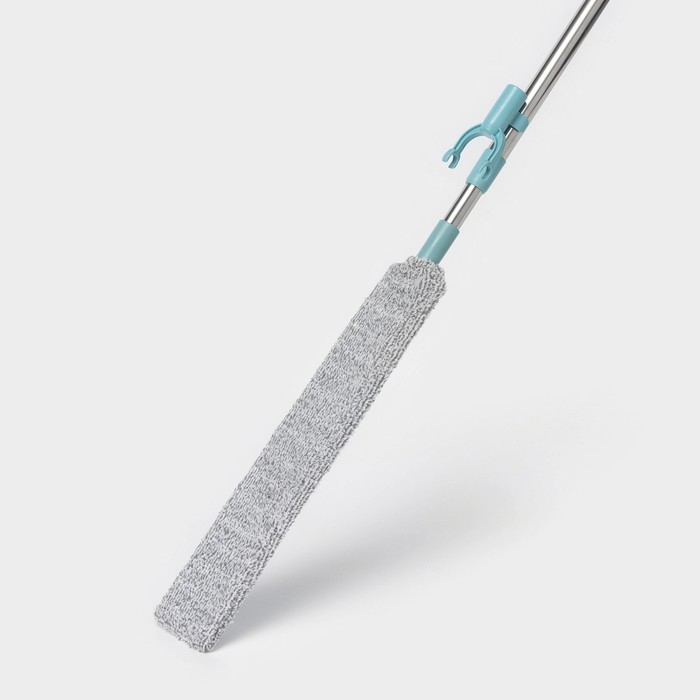 Швабра для уборки Доляна, гибкая, для труднодоступных мест, плоская насадка из микрофибры, 8&times;2,5&times;127 см