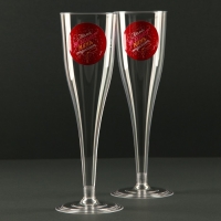 Набор пластиковых бокалов под шампанское &laquo;Мама не бухает, мама отдыхает&raquo;, 150 мл