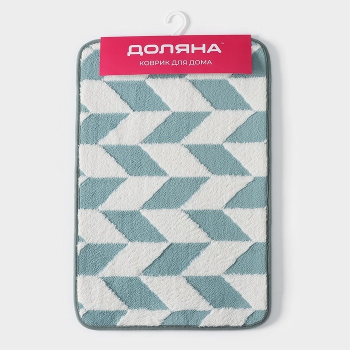 Коврик для ванной и туалета Доляна &laquo;Ралли&raquo;, 40&times;60 см, цвет бирюзовый