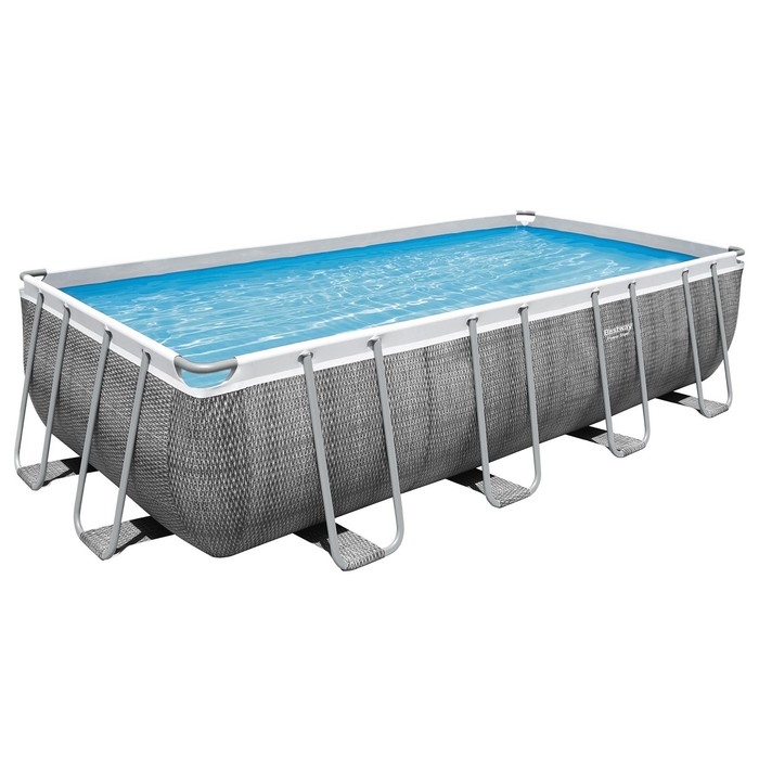 Бассейн каркасный, 488 x 244 x 122 см, фильтр-насос, лестница, тент, диспенсер, 56996 Bestway