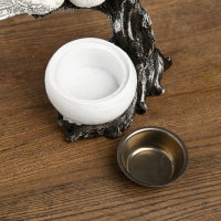 Сувенир полистоун подсвечник "Три белых воробушка на коряге" 17,5х12х7 см