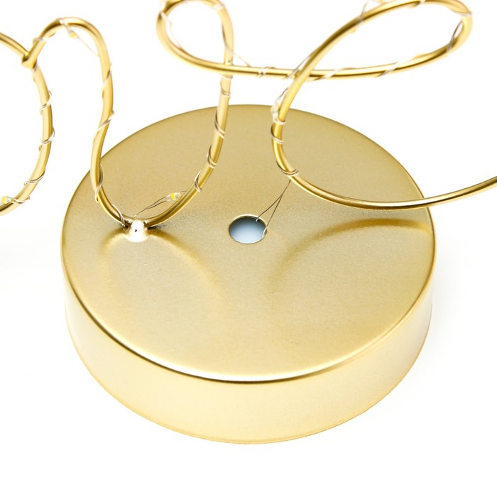 Ночник Ночник "Любовь" LED от батареек 3хАА золото 9,5х23х17,5 см RISALUX