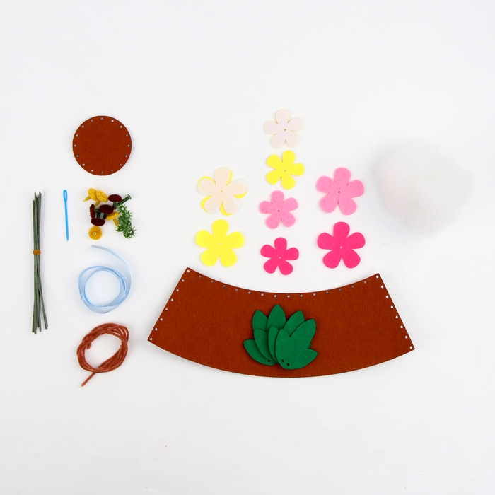 Набор для творчества. Букет из фетра в горшочке &laquo;Яркие цветочки&raquo;