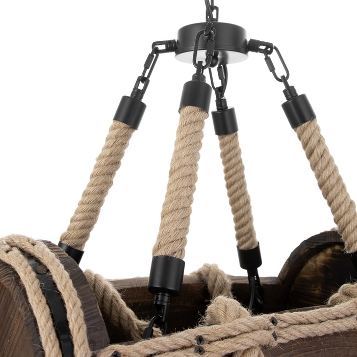 Люстра "Бочка" 7хЕ27 40Вт черный 41х33х30 см