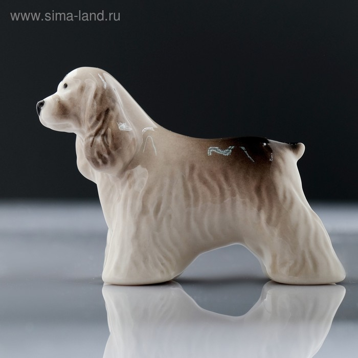 Сувенир &laquo;Кокер - спаниель&raquo;, стоящий, 9&times;4&times;6 см, ручная работа, фарфор