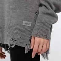 Джемпер оверсайз унисекс Grunge в сумке, серый, размер L/XL Джемпер оверсайз унисекс Grunge в сумке, серый, размер L/XL