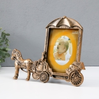 Фоторамка пластик 10х15 см "Повозка с лошадкой" бронза 25,8х2,5х19,8 см Фоторамка пластик 10х15 см "Повозка с лошадкой" бронза 25,8х2,5х19,8 см