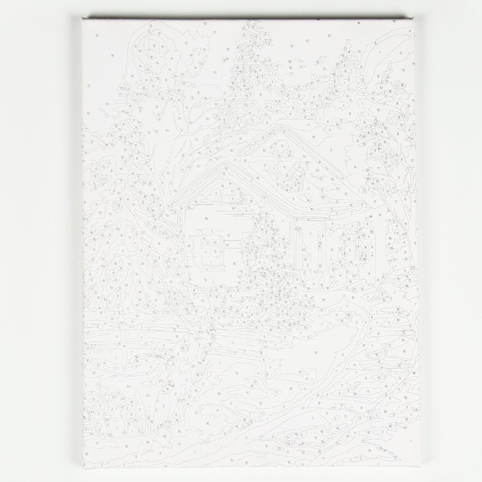 Картина по номерам на новый год на холсте с подрамником &laquo;Зимняя ночь&raquo;, 40 х 30 см