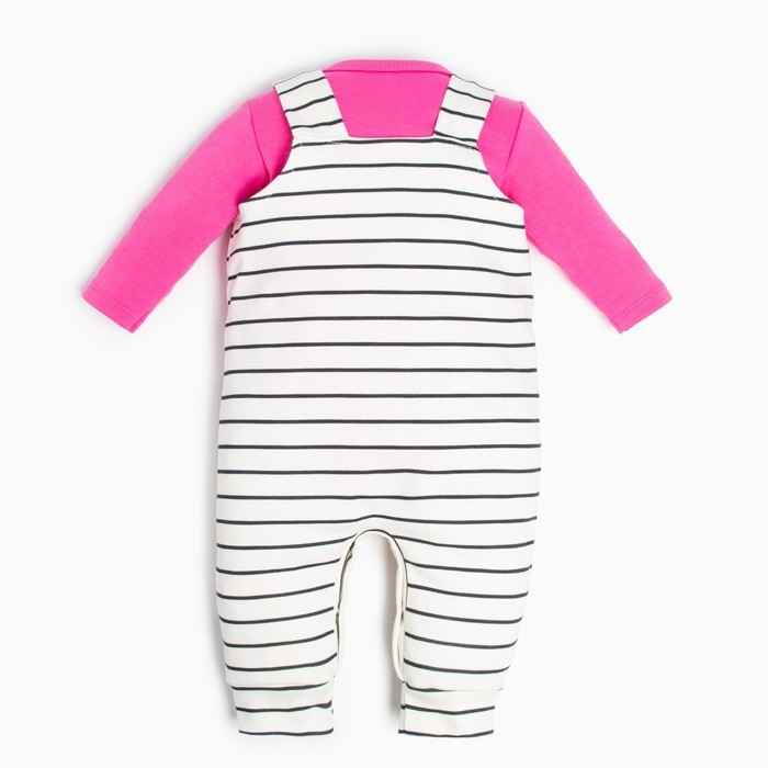 Комплект для девочки (боди, комбинезон) Крошка Я "Love", рост 80-86 см