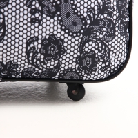 Сумка дорожная на колёсах, отдел на молнии, 3 наружных кармана, длинный ремень, цвет чёрный/белый